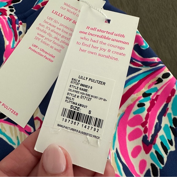 Lilly Pulitzer Pink and Blue Mini Skirt - Picture 3 of 10